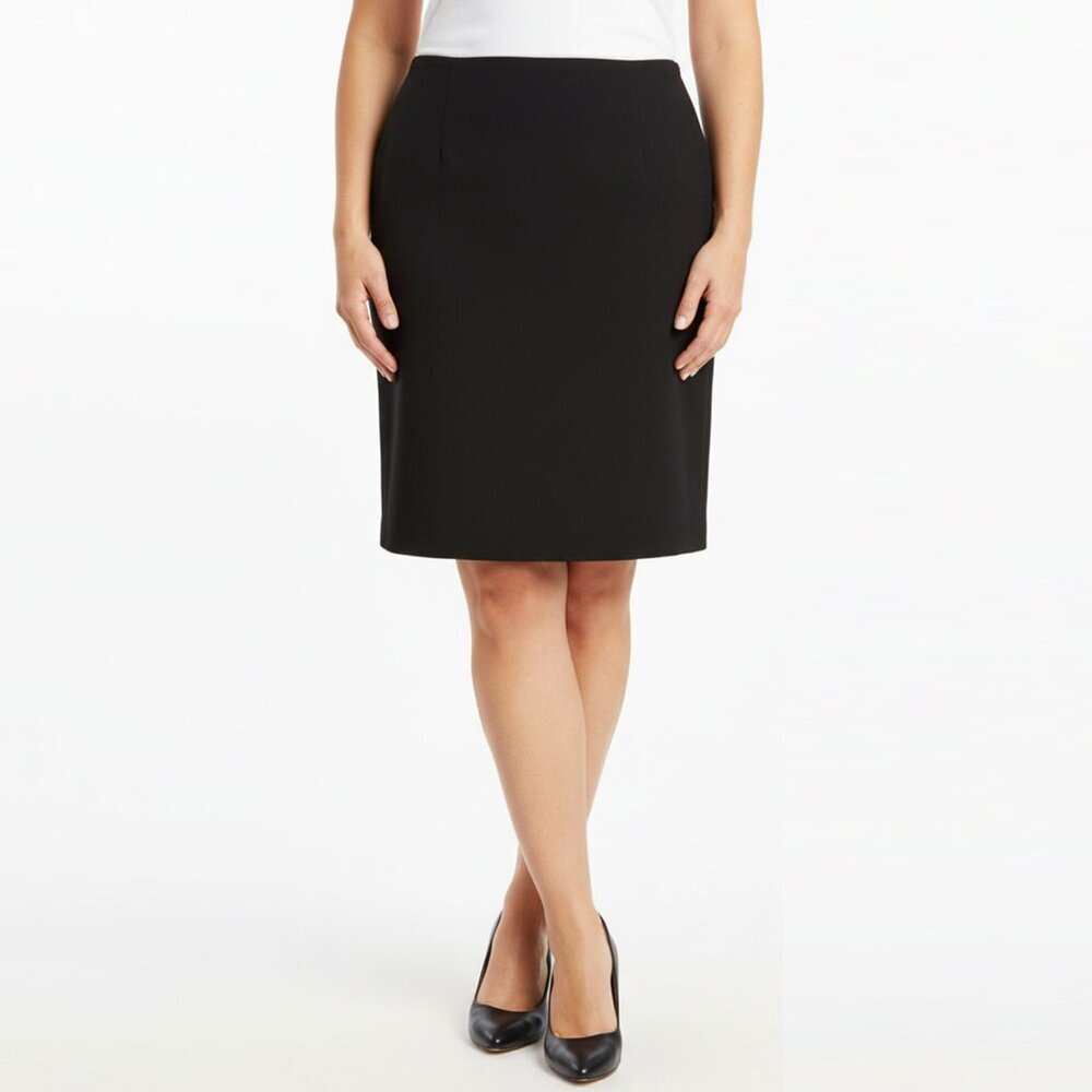 Jessica Black Pencil Skirt Workwear Office Lined Zip Back Business Casual Sz 12